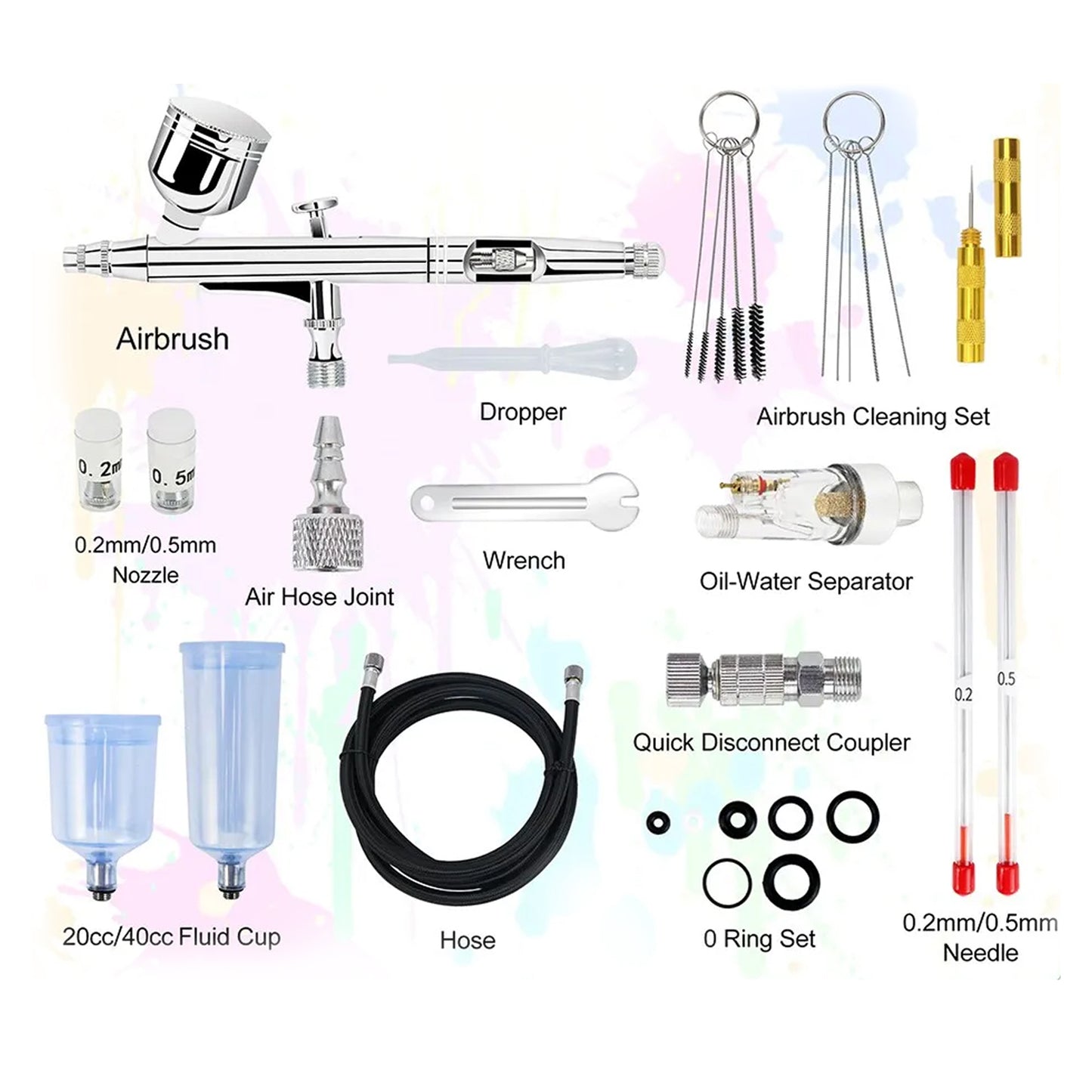 Dual-Action Airbrush Spray Gun Kit