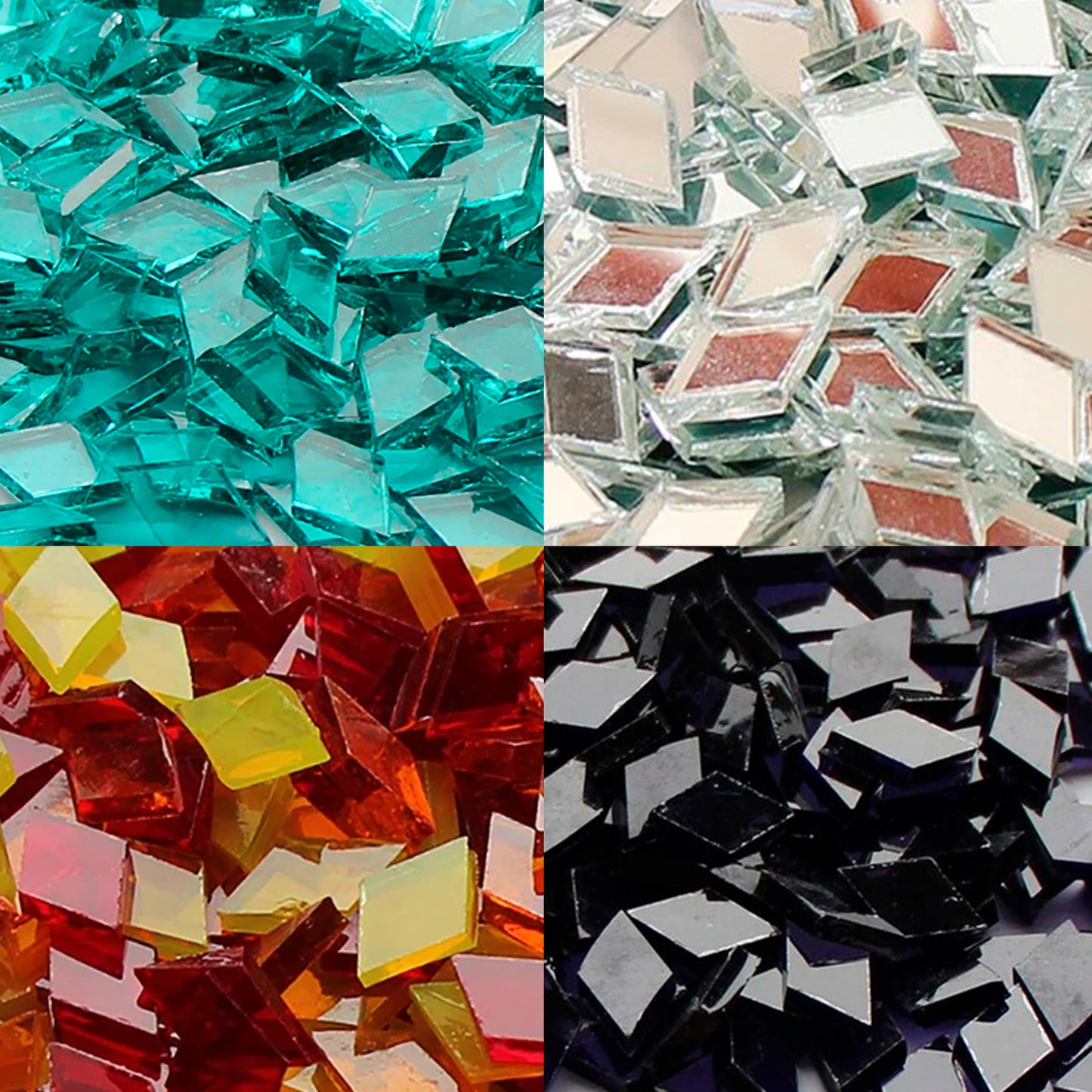 50g Clear Glass Mosaic Tiles for Craft