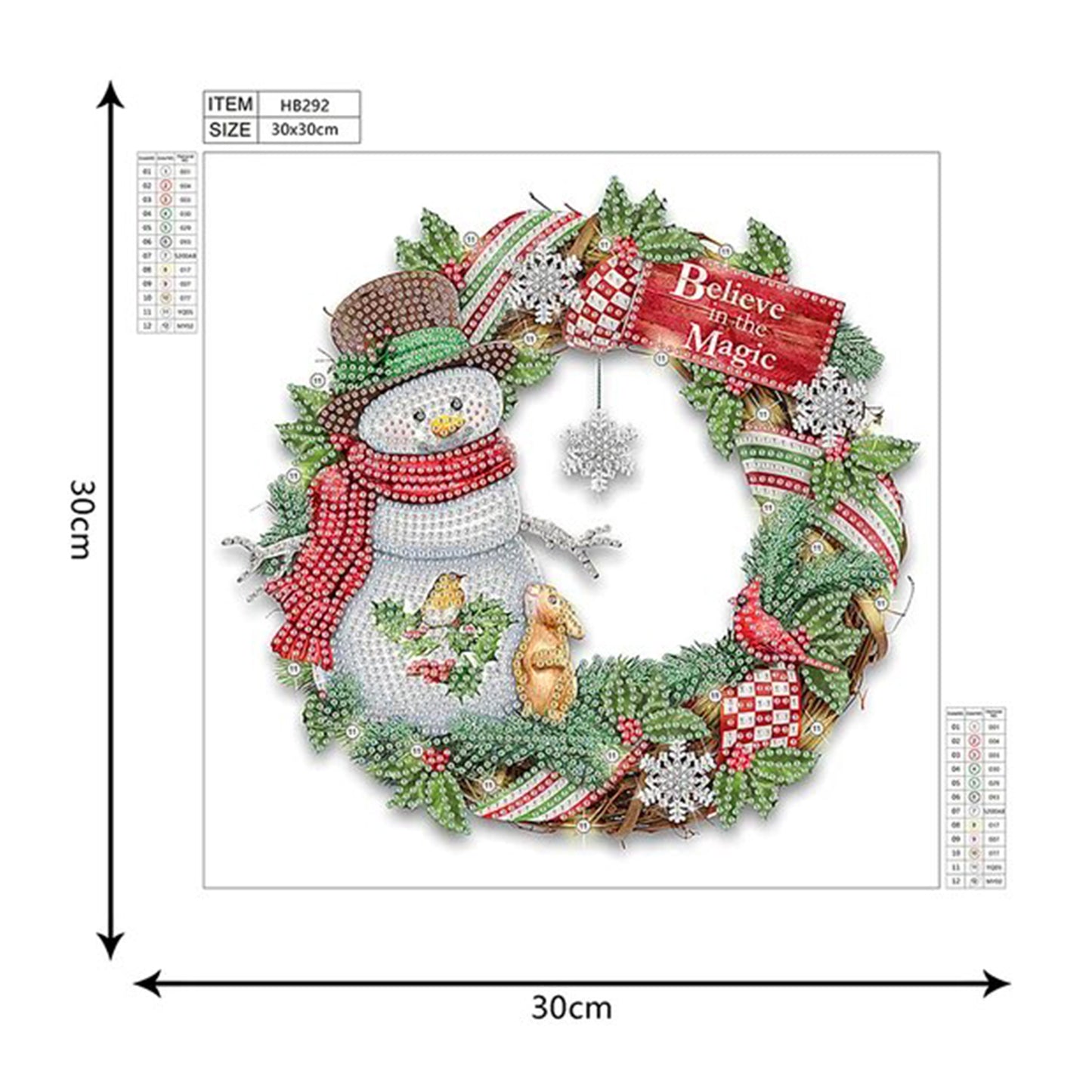 DIY Diamond Painting Christmas Wreath Kit