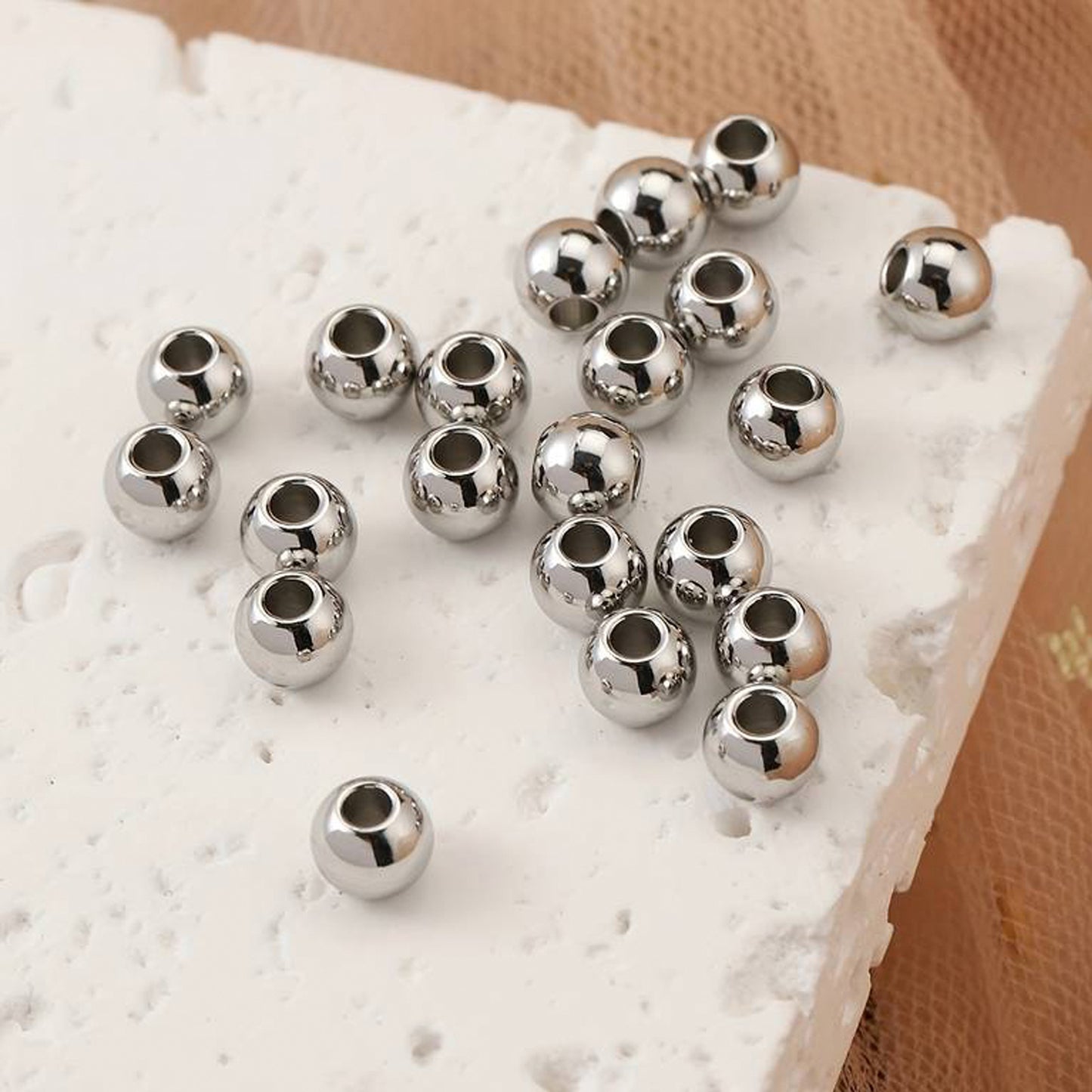 100pcs 925 Sterling Silver Beads