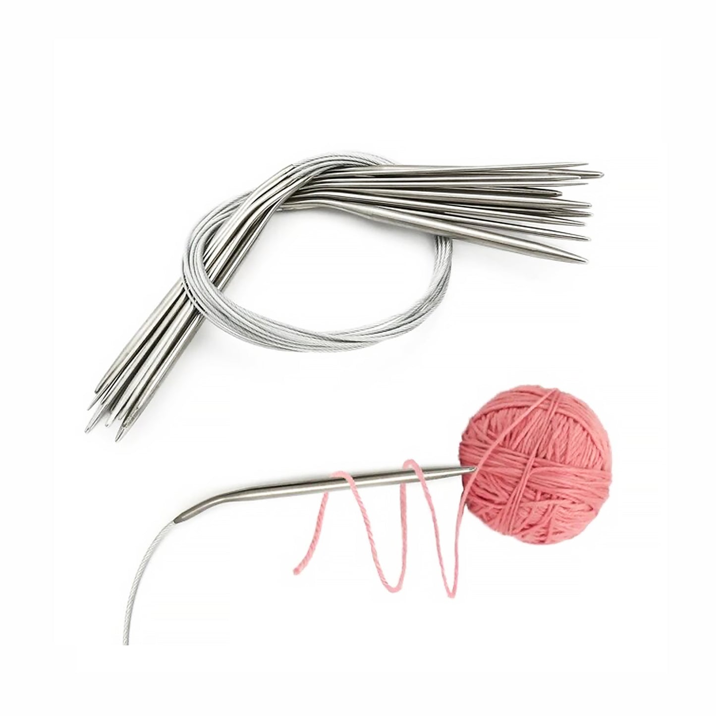 Stainless Steel Circular Knitting Needle Set