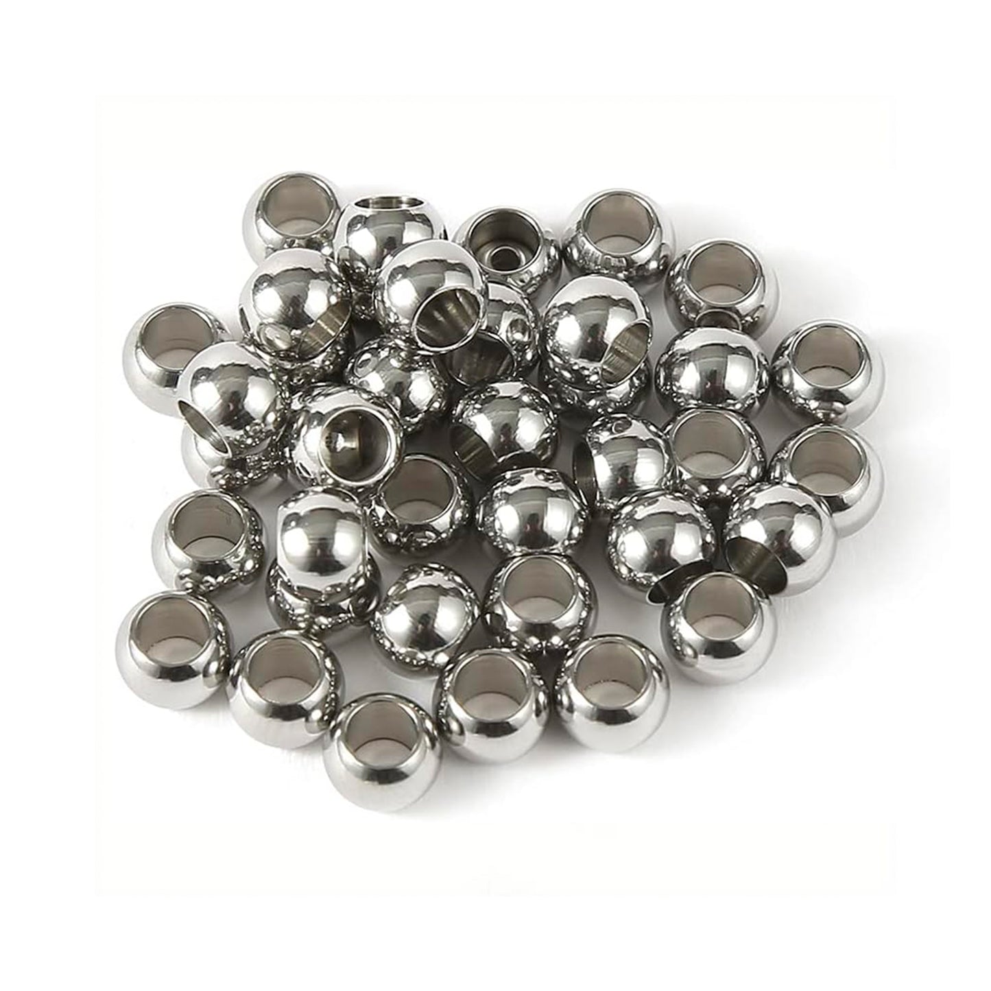 100pcs 925 Sterling Silver Beads