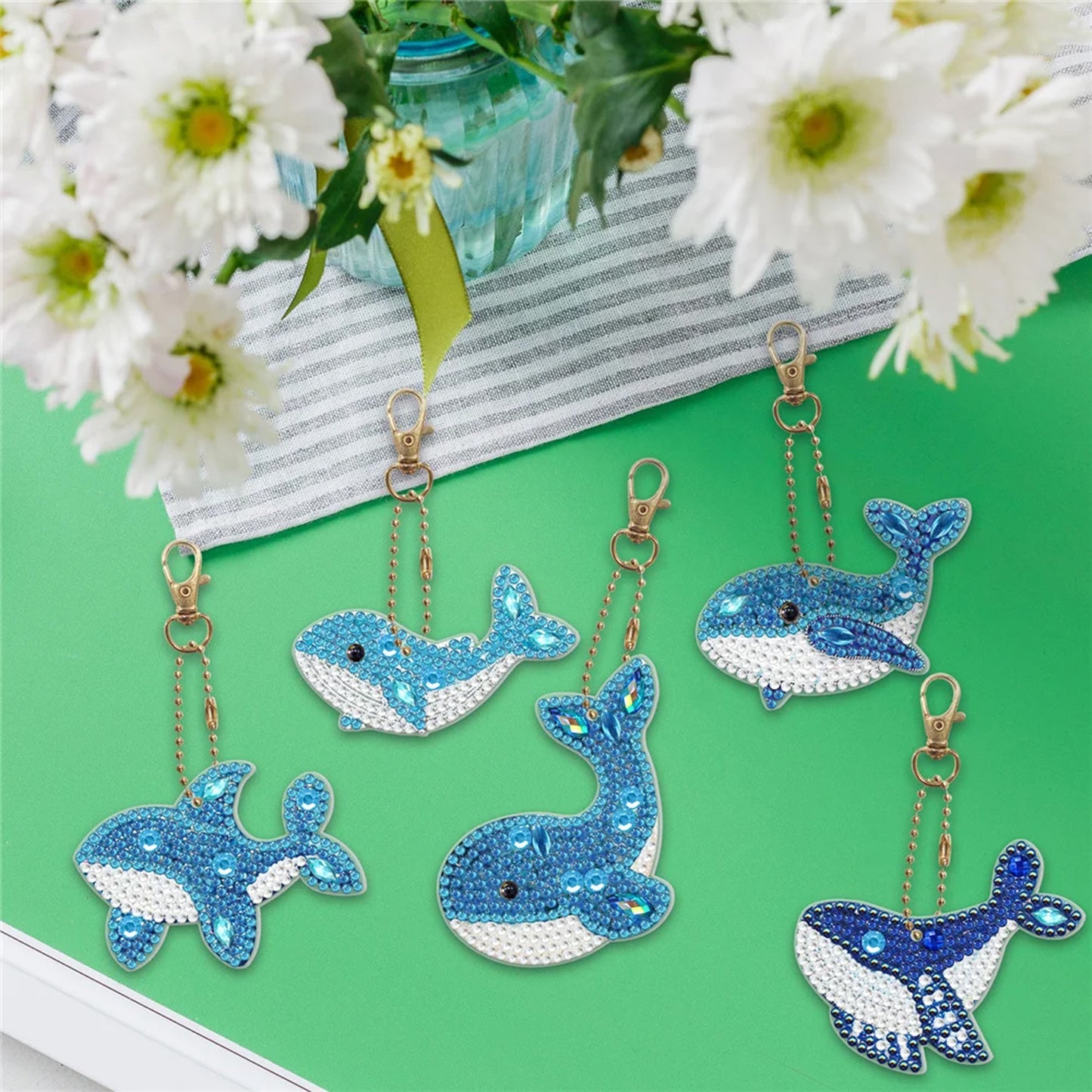 DIY Diamond Painting Keychains Kit