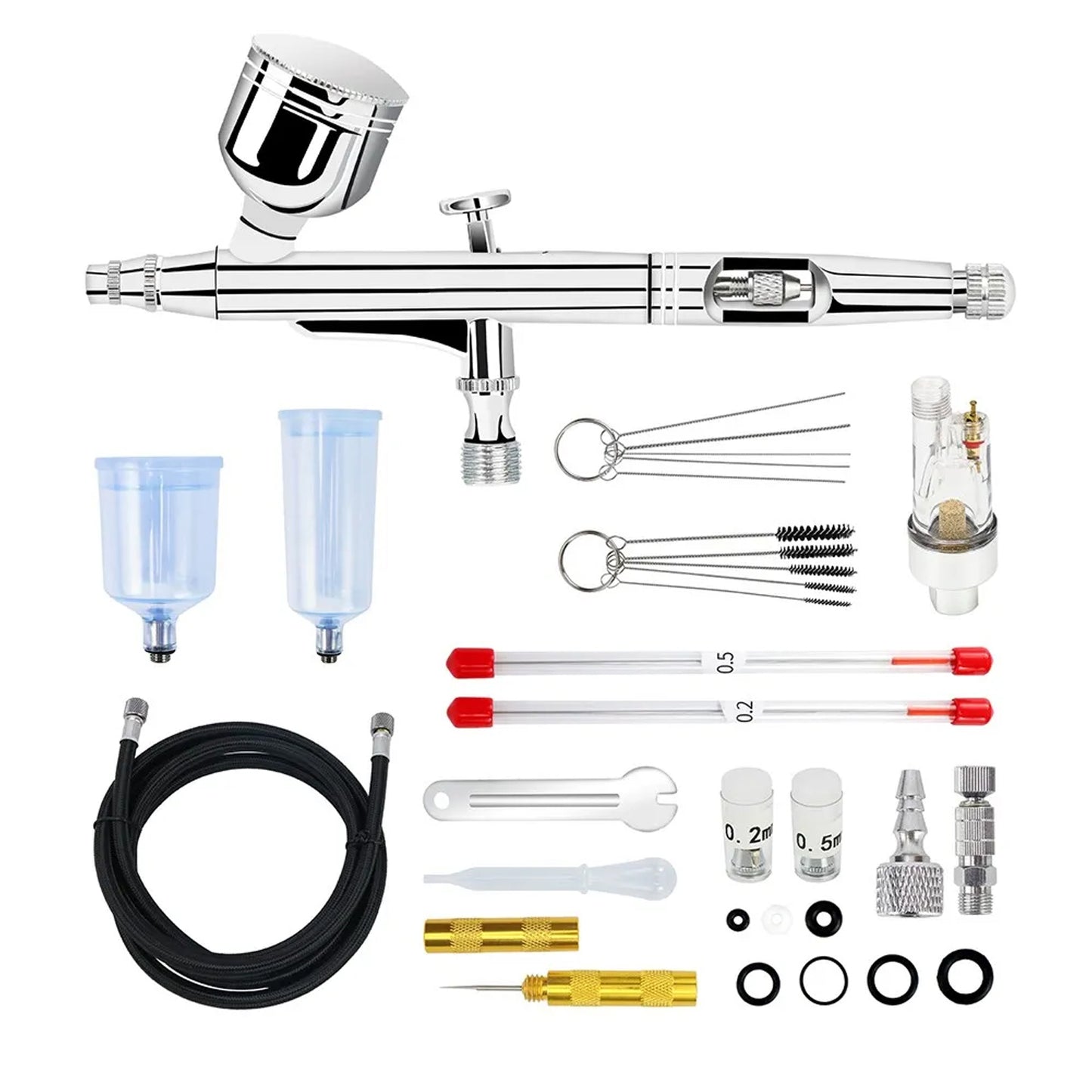 Dual-Action Airbrush Spray Gun Kit